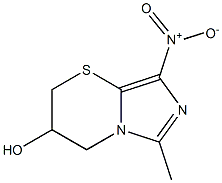 8-nitro-6-methyl-3,4-dihydro-2H-imidazo[5,1-b][1,3]thiazin-3-ol Struktur