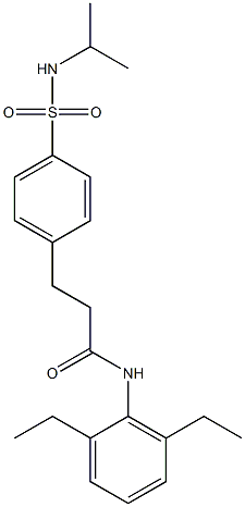 N-(2,6-diethylphenyl)-3-{4-[(isopropylamino)sulfonyl]phenyl}propanamide Struktur