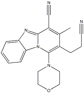  2-(2-cyanoethyl)-3-methyl-1-(4-morpholinyl)pyrido[1,2-a]benzimidazole-4-carbonitrile