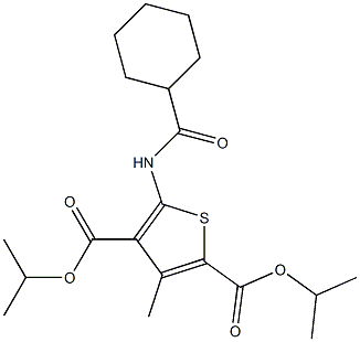 diisopropyl 5-[(cyclohexylcarbonyl)amino]-3-methyl-2,4-thiophenedicarboxylate|