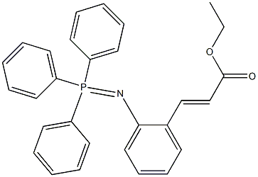 ethyl 3-{2-[(triphenylphosphoranylidene)amino]phenyl}acrylate 化学構造式