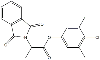 4-chloro-3,5-dimethylphenyl 2-(1,3-dioxo-1,3-dihydro-2H-isoindol-2-yl)propanoate 结构式