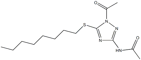 N-[1-acetyl-5-(octylsulfanyl)-1H-1,2,4-triazol-3-yl]acetamide Structure