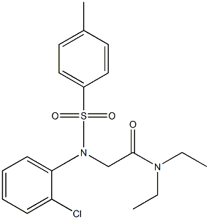 2-{2-chloro[(4-methylphenyl)sulfonyl]anilino}-N,N-diethylacetamide,,结构式