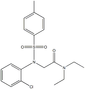  2-{2-chloro[(4-methylphenyl)sulfonyl]anilino}-N,N-diethylacetamide