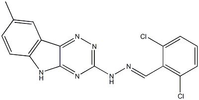 2,6-dichlorobenzaldehyde (8-methyl-5H-[1,2,4]triazino[5,6-b]indol-3-yl)hydrazone Structure