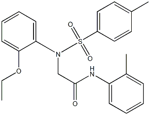 2-{2-ethoxy[(4-methylphenyl)sulfonyl]anilino}-N-(2-methylphenyl)acetamide 结构式