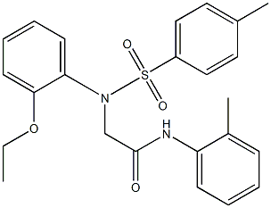 2-{2-ethoxy[(4-methylphenyl)sulfonyl]anilino}-N-(2-methylphenyl)acetamide Structure