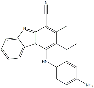 1-(4-aminoanilino)-2-ethyl-3-methylpyrido[1,2-a]benzimidazole-4-carbonitrile