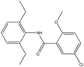 5-chloro-N-(2,6-diethylphenyl)-2-methoxybenzamide Struktur