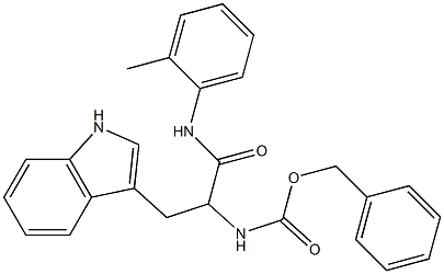 benzyl 1-(1H-indol-3-ylmethyl)-2-oxo-2-(2-toluidino)ethylcarbamate 结构式