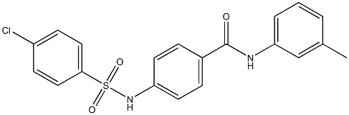 4-{[(4-chlorophenyl)sulfonyl]amino}-N-(3-methylphenyl)benzamide Structure