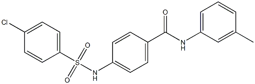 4-{[(4-chlorophenyl)sulfonyl]amino}-N-(3-methylphenyl)benzamide 结构式