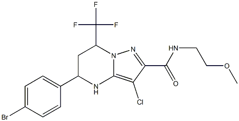 5-(4-bromophenyl)-3-chloro-N-(2-methoxyethyl)-7-(trifluoromethyl)-4,5,6,7-tetrahydropyrazolo[1,5-a]pyrimidine-2-carboxamide