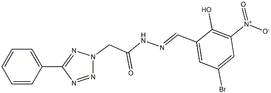 N'-{5-bromo-2-hydroxy-3-nitrobenzylidene}-2-(5-phenyl-2H-tetraazol-2-yl)acetohydrazide