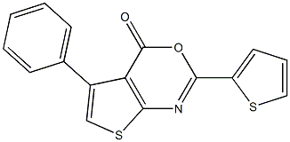 5-phenyl-2-(2-thienyl)-4H-thieno[2,3-d][1,3]oxazin-4-one,,结构式