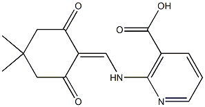 2-{[(4,4-dimethyl-2,6-dioxocyclohexylidene)methyl]amino}nicotinic acid,,结构式