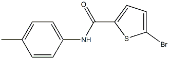 5-bromo-N-(4-methylphenyl)-2-thiophenecarboxamide Struktur