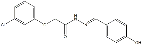 2-(3-chlorophenoxy)-N'-(4-hydroxybenzylidene)acetohydrazide Structure