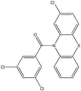 2-chloro-10-(3,5-dichlorobenzoyl)-10H-phenothiazine,,结构式