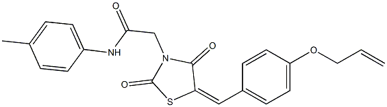 2-{5-[4-(allyloxy)benzylidene]-2,4-dioxo-1,3-thiazolidin-3-yl}-N-(4-methylphenyl)acetamide