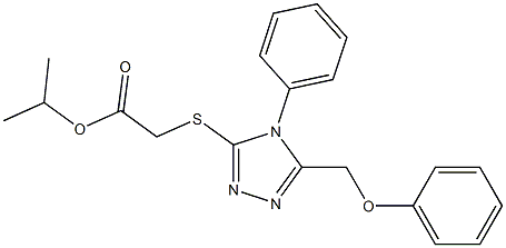 isopropyl {[5-(phenoxymethyl)-4-phenyl-4H-1,2,4-triazol-3-yl]sulfanyl}acetate Structure