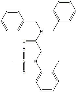 N,N-dibenzyl-2-[2-methyl(methylsulfonyl)anilino]acetamide