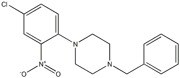 1-benzyl-4-{4-chloro-2-nitrophenyl}piperazine Structure