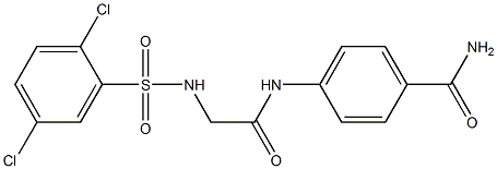 4-[({[(2,5-dichlorophenyl)sulfonyl]amino}acetyl)amino]benzamide Structure