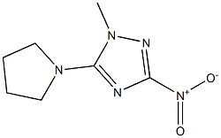 3-nitro-1-methyl-5-(1-pyrrolidinyl)-1H-1,2,4-triazole,,结构式