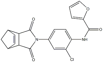 N-[2-chloro-4-(3,5-dioxo-4-azatricyclo[5.2.1.0~2,6~]dec-8-en-4-yl)phenyl]-2-furamide 结构式