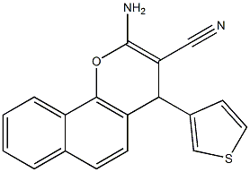 2-amino-4-(3-thienyl)-4H-benzo[h]chromene-3-carbonitrile,,结构式