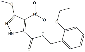 N-(2-ethoxybenzyl)-4-nitro-3-methoxy-1H-pyrazole-5-carboxamide Structure