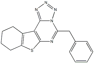 5-benzyl-8,9,10,11-tetrahydro[1]benzothieno[3,2-e]tetraazolo[1,5-c]pyrimidine 结构式