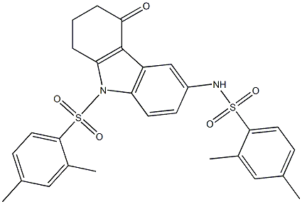  N-{9-[(2,4-dimethylphenyl)sulfonyl]-4-oxo-2,3,4,9-tetrahydro-1H-carbazol-6-yl}-2,4-dimethylbenzenesulfonamide