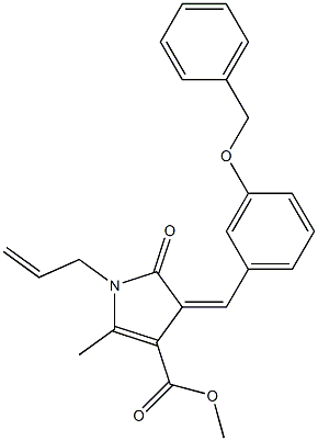 methyl 1-allyl-4-[3-(benzyloxy)benzylidene]-2-methyl-5-oxo-4,5-dihydro-1H-pyrrole-3-carboxylate Structure