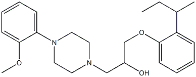 1-(2-sec-butylphenoxy)-3-[4-(2-methoxyphenyl)-1-piperazinyl]-2-propanol Structure