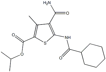 isopropyl 4-(aminocarbonyl)-5-[(cyclohexylcarbonyl)amino]-3-methyl-2-thiophenecarboxylate