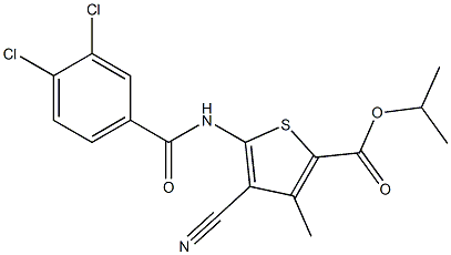 isopropyl 4-cyano-5-[(3,4-dichlorobenzoyl)amino]-3-methyl-2-thiophenecarboxylate