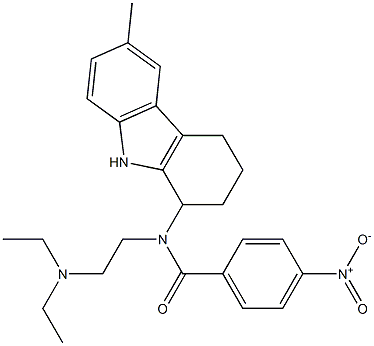 N-[2-(diethylamino)ethyl]-4-nitro-N-(6-methyl-2,3,4,9-tetrahydro-1H-carbazol-1-yl)benzamide Structure