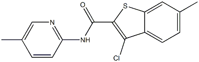  3-chloro-6-methyl-N-(5-methyl-2-pyridinyl)-1-benzothiophene-2-carboxamide