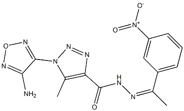 1-(4-amino-1,2,5-oxadiazol-3-yl)-N'-(1-{3-nitrophenyl}ethylidene)-5-methyl-1H-1,2,3-triazole-4-carbohydrazide
