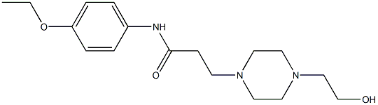 N-(4-ethoxyphenyl)-3-[4-(2-hydroxyethyl)-1-piperazinyl]propanamide Structure