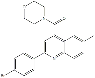 2-(4-bromophenyl)-6-methyl-4-(4-morpholinylcarbonyl)quinoline Struktur