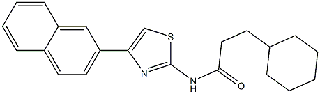 3-cyclohexyl-N-[4-(2-naphthyl)-1,3-thiazol-2-yl]propanamide,,结构式