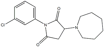 3-(1-azepanyl)-1-(3-chlorophenyl)-2,5-pyrrolidinedione 结构式