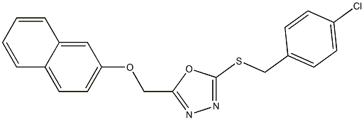 2-[(4-chlorobenzyl)sulfanyl]-5-[(2-naphthyloxy)methyl]-1,3,4-oxadiazole