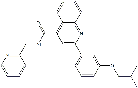 2-(3-isobutoxyphenyl)-N-(2-pyridinylmethyl)-4-quinolinecarboxamide