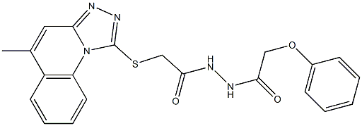 2-[(5-methyl[1,2,4]triazolo[4,3-a]quinolin-1-yl)sulfanyl]-N'-(phenoxyacetyl)acetohydrazide Structure