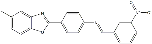 2-[4-({3-nitrobenzylidene}amino)phenyl]-5-methyl-1,3-benzoxazole Structure